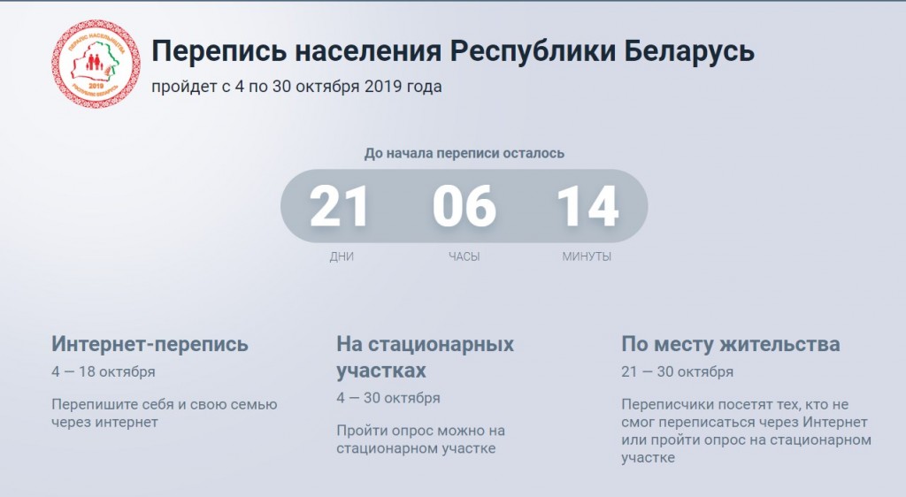 С 4 по 30 октября в Беларуси пройдет перепись населения 