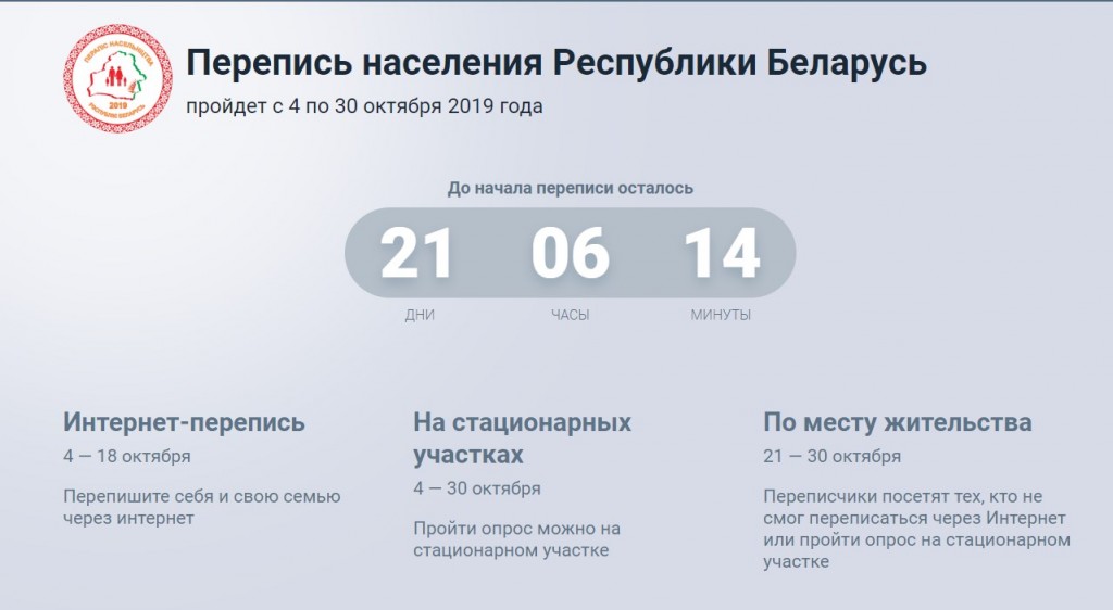 С 4 по 30 октября в Беларуси пройдет перепись населения С 4 по 30 октября в Беларуси пройдет перепись населения