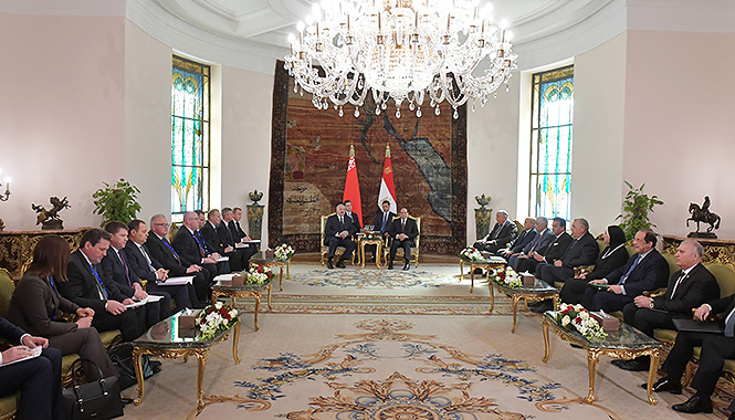 Александр Лукашенко провел переговоры с Президентом Египта Абдель Фаттахом аль-Сиси