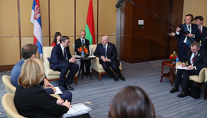 Встреча Александра Лукашенко с Александром Вучичем