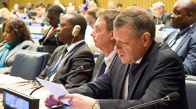 Валентин Рыбаков представил в штаб-квартире ООН опыт Беларуси по укреплению демографической безопасности