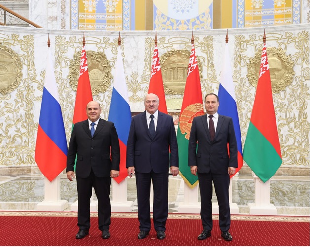 Михаил Мишустин, Александр Лукашенко и Роман Головченко